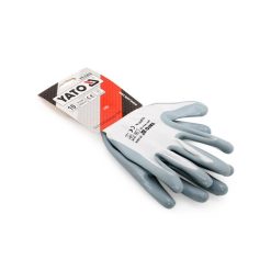 guantes de trabajo blanco 10" nitrilo